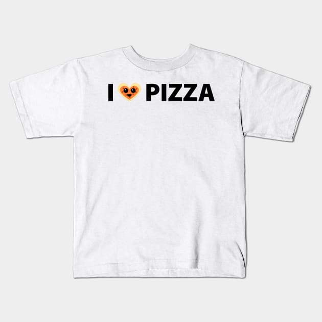 I love pizza Kids T-Shirt by Johnny_Sk3tch